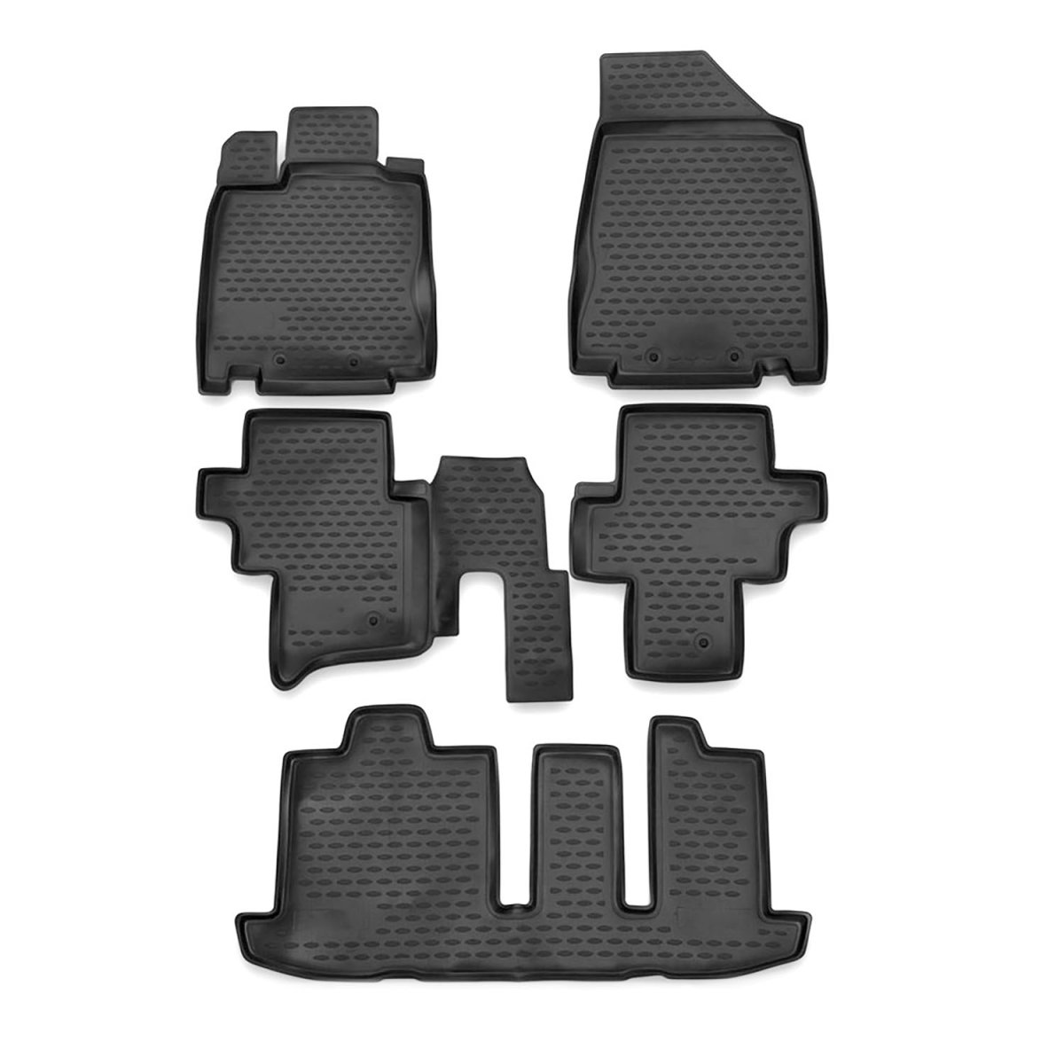 Nissan Pathfinder Floor Mats - Omac - Rubber TPE - Black - 2013-2020